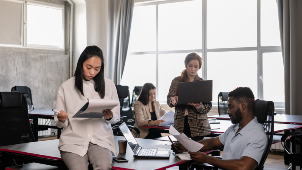 Young professionals confused at work