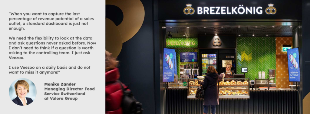 Quote from Monika Zander, MD Food Services, Switzerland at Valora