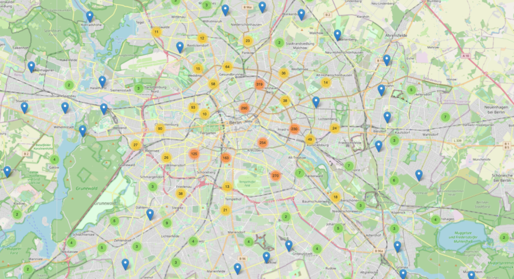 Veezoo: Airbnb Berlin Listing Map