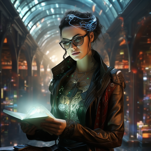 "The Librarian," an AI character from Neal Stephenson's "Snow Crash," assists the protagonist with a wealth of information within the novel's Metaverse.
