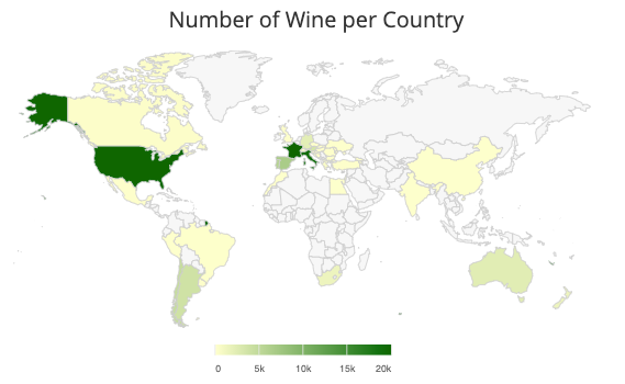 Veezoo: Ecommerce Number of Wine Listings by Country